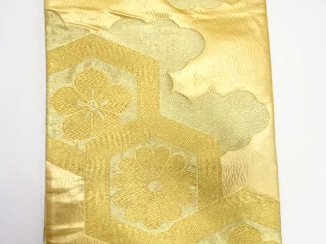 7359636: JAPANESE KIMONO / ANTIQUE FUKURO OBI / SILK / WOVEN